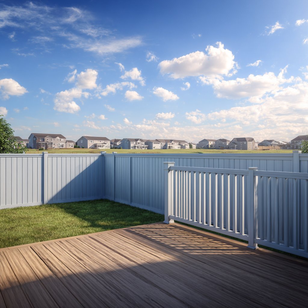 Fence with deck combination