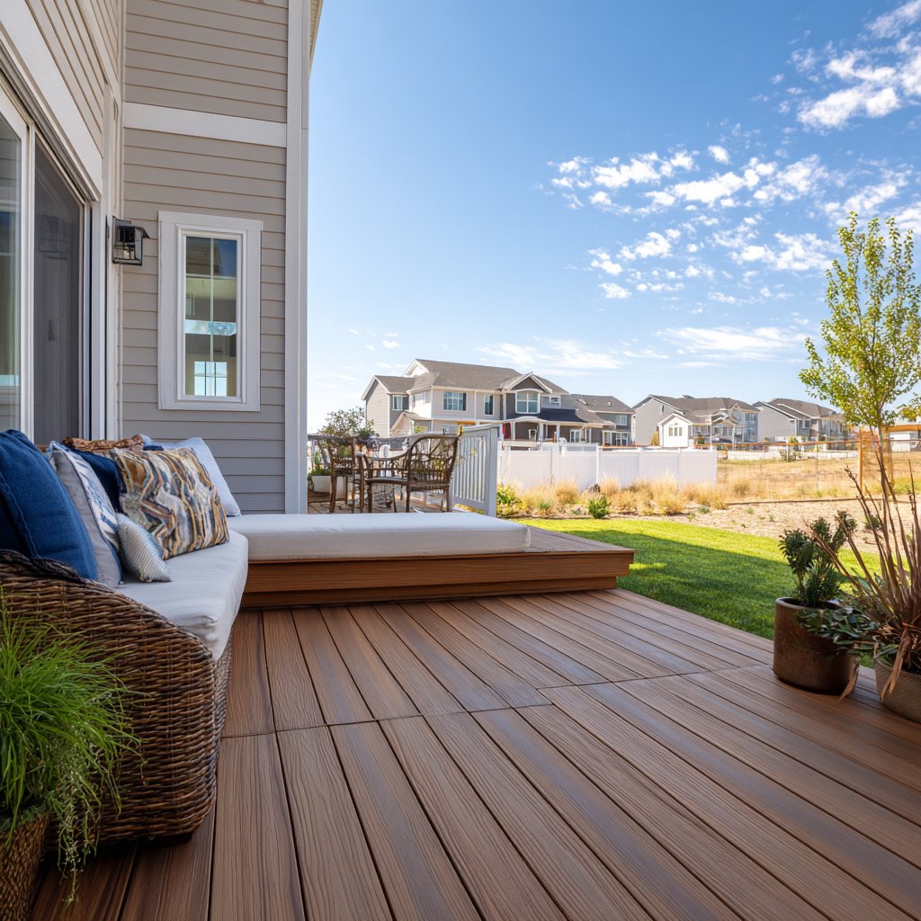 Ground level composite deck